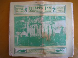 Ca.  1902 Useppa Island Inn Florida Hotel Book W/tarpons Caught 1903 - Rare