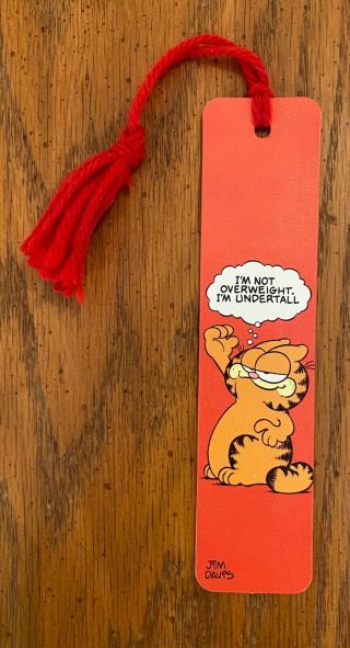 Vintage Garfield Cat Bookmark Antioch Dated 1978 I 