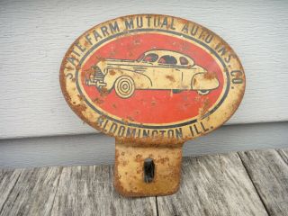 Vintage State Farm Mutual Auto Insurance Co.  License Plate Topper