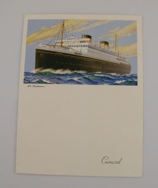 1960 Rms M V Britannic Cunard Line Gala Dinner Menu