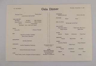 1960 RMS M V Britannic Cunard Line Gala Dinner Menu 2