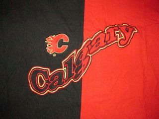 Vintage Calgary Flames Nhl Heavy Stitched T Shirt Sz Xl Hockey Canada Alberta