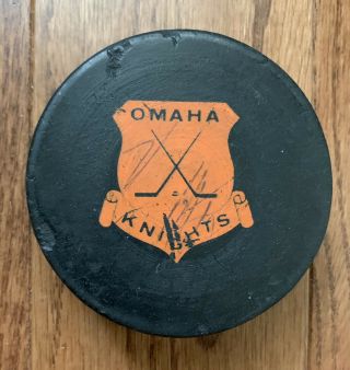 Vintage Omaha Knights Chl Hockey Puck