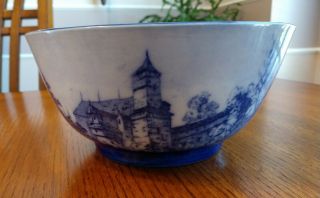 Antique Porcelain Late Mayers 1790 Flow Blue & White Bowl K & Co.  B 8 1/2 " X 4 "