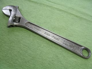 Vintage Blue - Point 10 " Adjustable Wrench - Made In U.  S.  A.  - Forged Alloy Steel