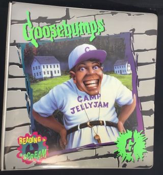 Vintage Goosebumps Books 3 Ring Binder Reading Is A Scream Camp Jelly 33
