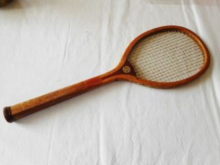 Antique Vintage A G Spalding & Bros Wood Tennis Racquet Dated 1905 All