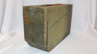 Antique - Us Military Army Wood Ammo Finger Joint Dovetail Crate Box Wwi Wwii