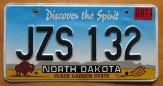 North Dakota 2013 Discover The Spirit Graphic License Plate Jzs 132