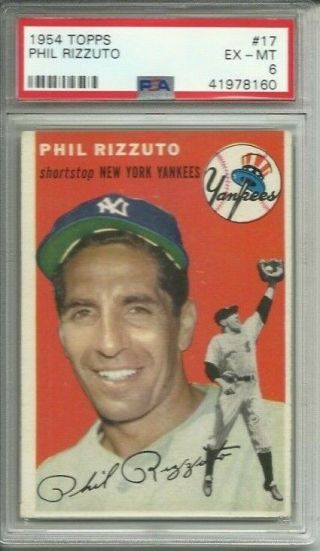 1954 Topps 17 Phil Rizzuto Psa 6