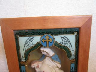 Antique Catholic Prayer /Holy Communion/Last Rites Box - Mary with Jesus IHS 2