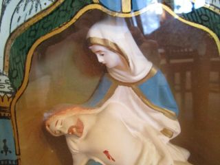 Antique Catholic Prayer /Holy Communion/Last Rites Box - Mary with Jesus IHS 3