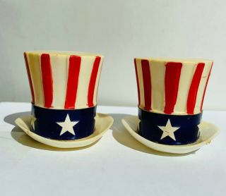 Vintage Wilton Chicago Cake Topper Uncle Sam Usa Hat Patriotic W316 Hong Kong 2x