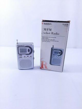 Vintage Radio Shack Am/fm Pocket Radio 12 - 8799 - And