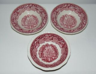 3 Vintage Pink Vista Mason 