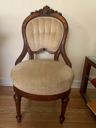 Antique Eastlake Style Side Victorian Chair
