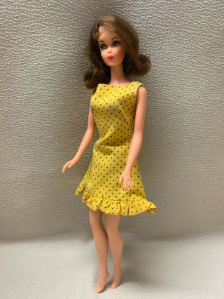 Vintage Barbie Sun - Shiner Pak Tagged Yellow Polka Dot Dress (1969)