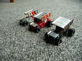 Three Vintage Matchbox Sprint Racers From 1990 1:55 - Unboxed