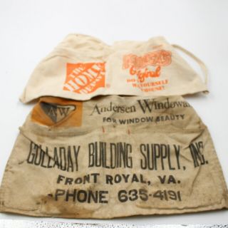 Vintage Canvas Nail Apron Golladay Building Supply And The Home Depot Carpenter