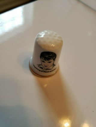 Vintage Porcelain " Elvis " The King Of Rock And Roll Thimble Antique Rare Wow