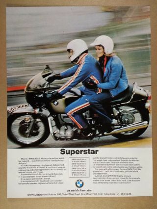 1974 Bmw R90/s Motorcycle Color Photo Vintage Print Ad