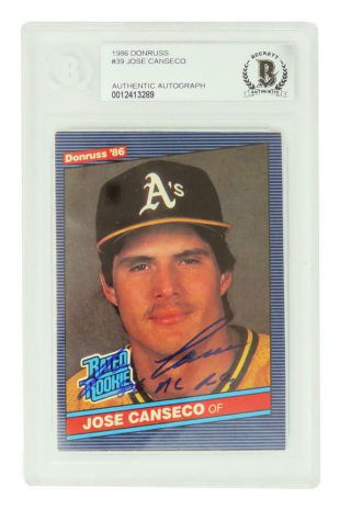 Jose Canseco Signed Oakland A 