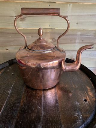 Large Vintage Copper Kettle
