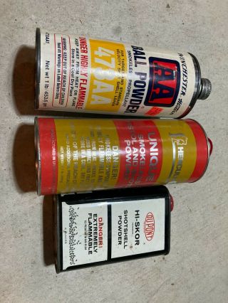 Antique Winchester Dupont Hercules Powder Company Gun Powder Can Empty Sporting