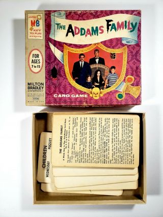 1965 Milton Bradley MB THE ADDAMS FAMILY Card Game [4536] Vintage VTG - COMPLETE 2