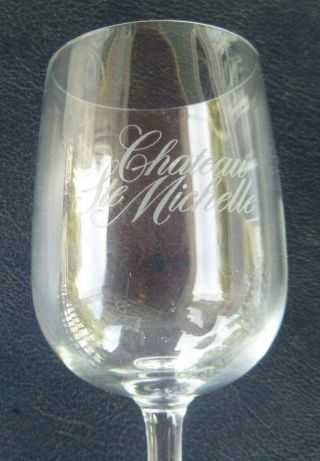 Vintage Chateau Ste Michelle Winery Wine Glass Woodinville Washington 5 3/4 "