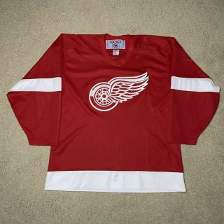 Vintage Detroit Red Wings Ccm Hockey Jersey Red Large Nhl