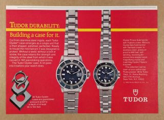 1983 Tudor Submariner Watches Vintage Print Ad