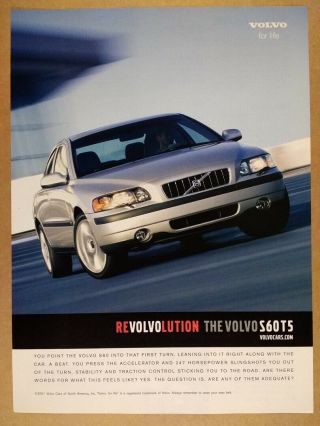 2001 Volvo S60 T5 Vintage Print Ad