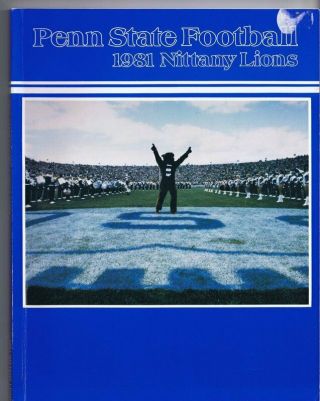Vintage 1981 Penn State Football Yearbook National Champions