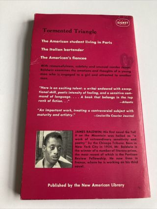 Giovanni’s Room James Baldwin vintage literary paperback Signet 3