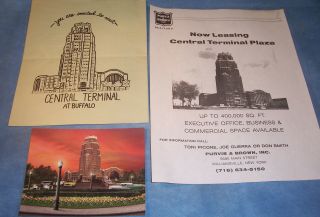 York Central Railroad Train Station Terminal Buffalo Post Card Advertising