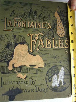 Antique The Fables Of Jean De La Fontaine W/ Gustave Dore Illustrations