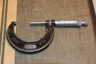 Vintage Starrett 1 " - 2 " Micrometer No.  436 Outside Machinist Tool Caliper