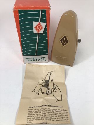 Vintage Wittner Taktell Metronome Made In Germany With Box