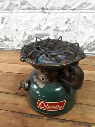 Vintage Coleman 502 Single Burner Sportster Portable Camping Stove Dated 9/65