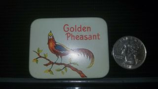 Vintage Golden Pheasant Condom Prophylactic Tin Box