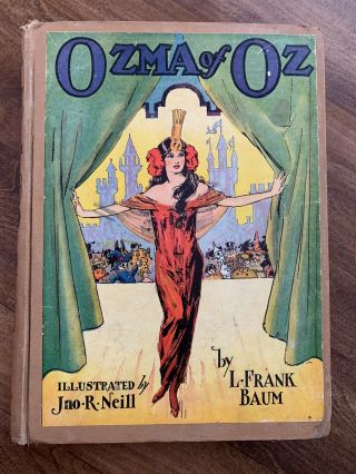1907 Antique Ozma Of Oz L.  Frank Baum Book Wizard Reilly & Lee Chicago Vintage