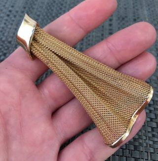 Lovely Vintage Signed Givenchy Mesh Bow Brooch Pin