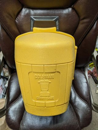 Vintage 5/83 Coleman Gold Clam Shell Carry Case Fits 220 228 275 Yellow Funnel