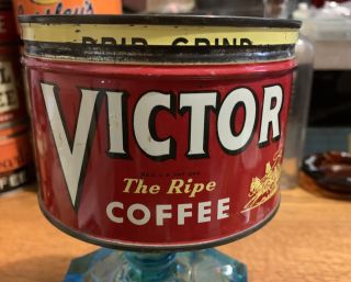 Vintage Victor The Ripe Coffee One Pound Tin Can Key