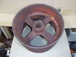 Vitg Antique Cast Iron 10 " Flat Belt Pulley Line Shaft Gas Hit Miss Engine Old