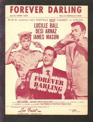 Forever Darling 1955 Lucille Ball/desi Arnaz Movie Vintage Sheet Music