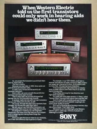 1975 Sony Str - 7065a Stereo Receiver Vintage Print Ad