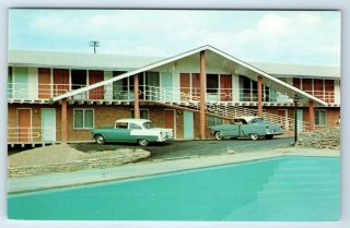 Vintage Postcard Boone Trail Motel Middlesboro Kentucky Ky Swimming Pool
