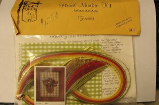 Quill Art Quilling Kit " Floral Minikin Kit " - Vintage Craft Kit